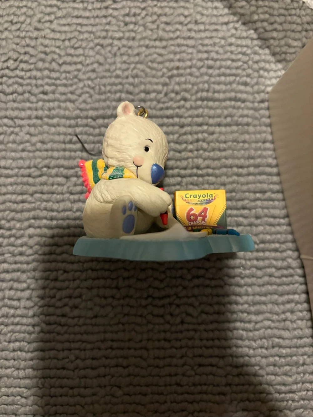 Hallmark keepsake Crayola White Bear with Crayon Box Ornament 2008